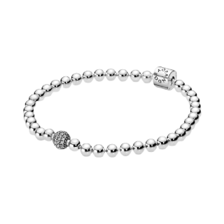 Beaded Sterling Silver Bracele