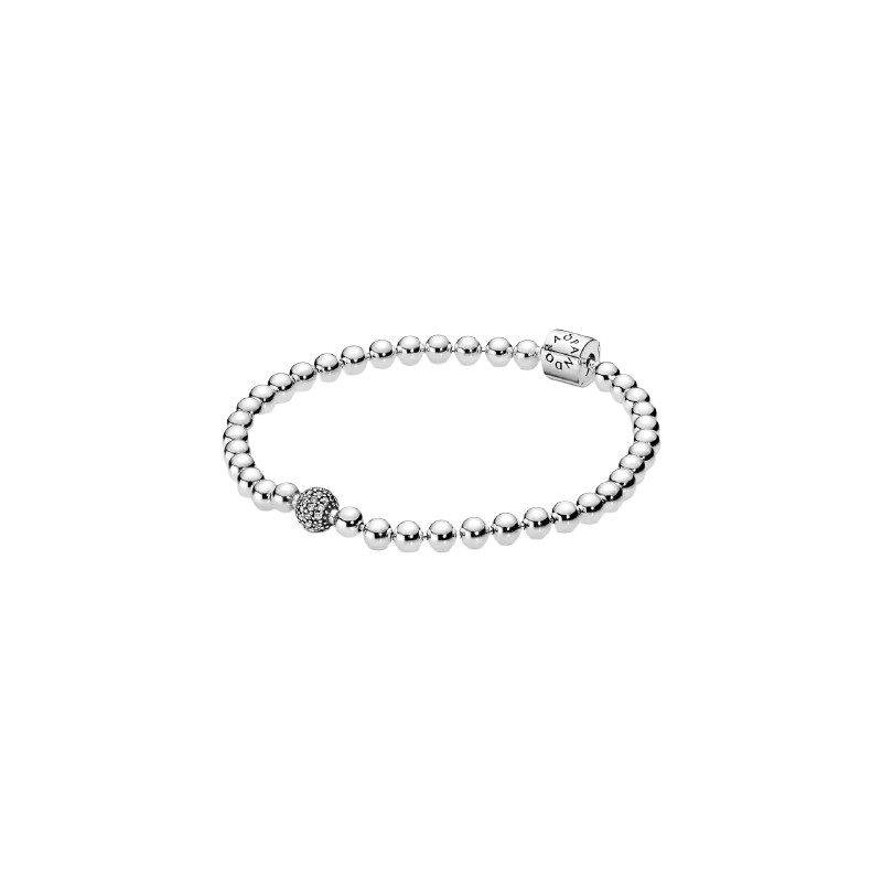 Beaded Sterling Silver Bracele
