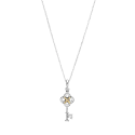 Collana Bicolore Chiave E Fiore