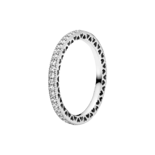 Silver Ring With Clear Cubic Zirconia