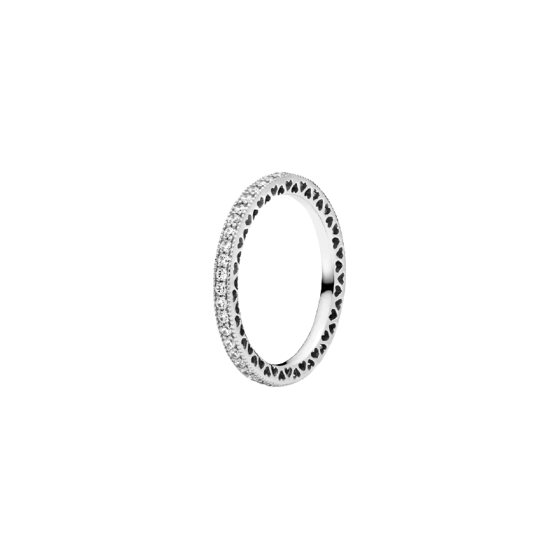 Silver Ring With Clear Cubic Zirconia