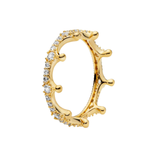 Crown Pandora Shine Ring With Clear Cubi