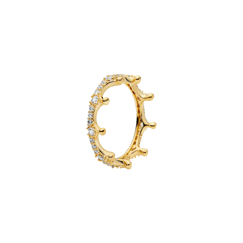 Crown Pandora Shine Ring With Clear Cubi