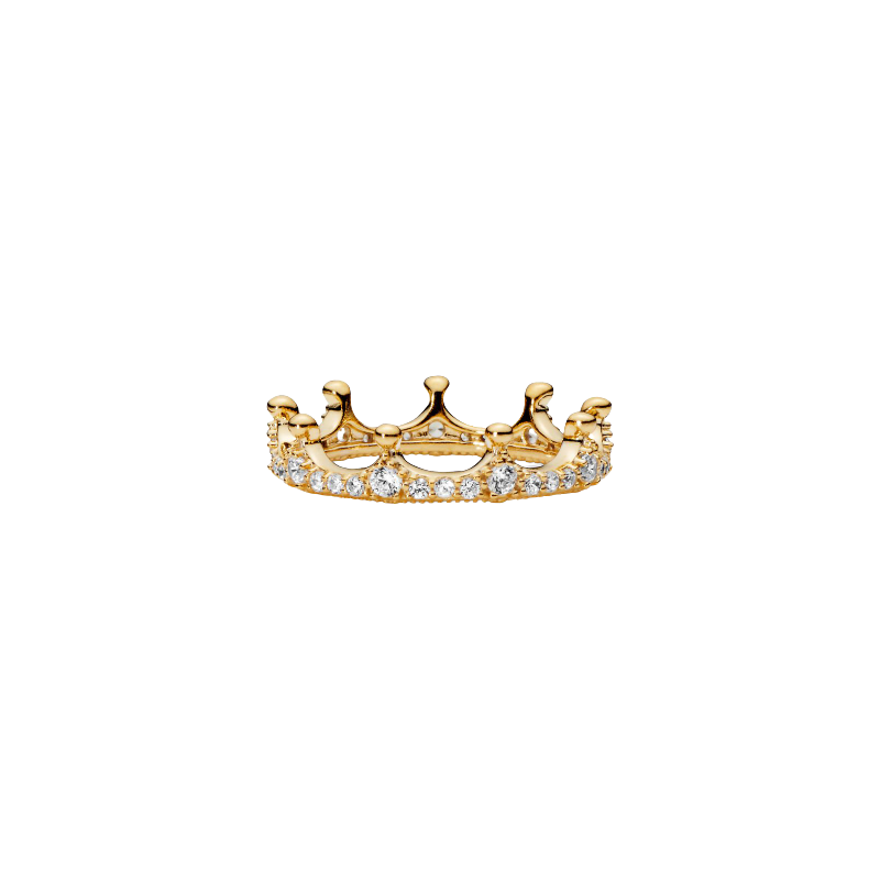Crown Pandora Shine Ring With Clear Cubi