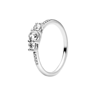 Silver Ring With Clear Cubic Z