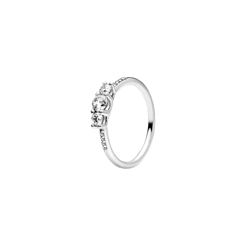 Silver Ring With Clear Cubic Z
