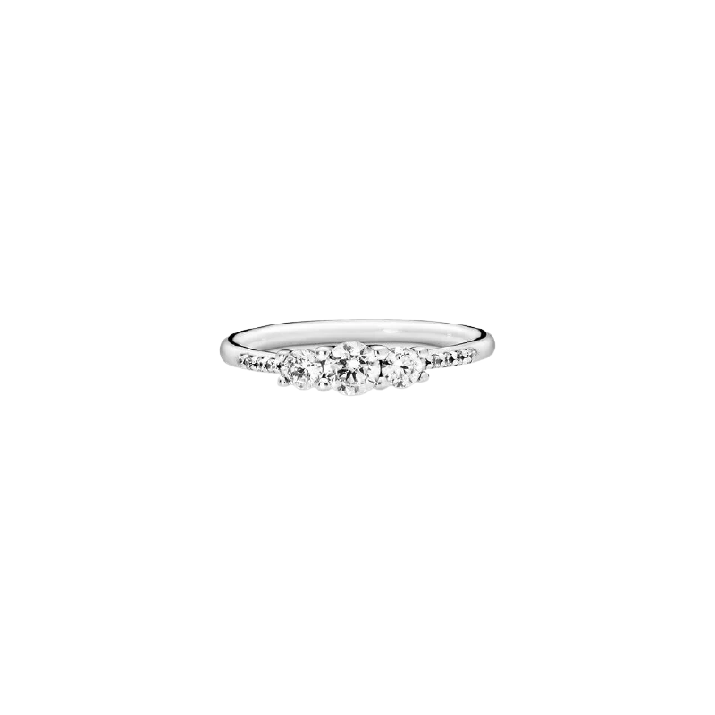 Silver Ring With Clear Cubic Z