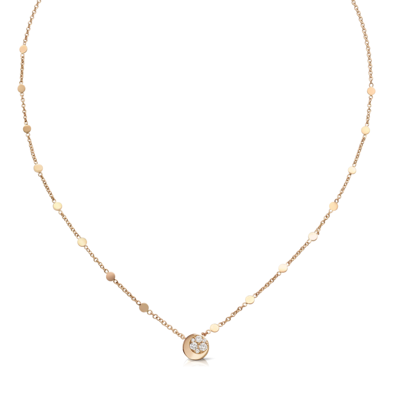Collana in Oro Rosa con Diamanti