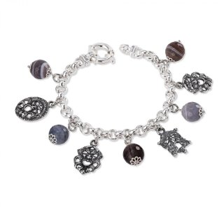 Gerardo Sacco - Bracciale Charm - Argento - Agata