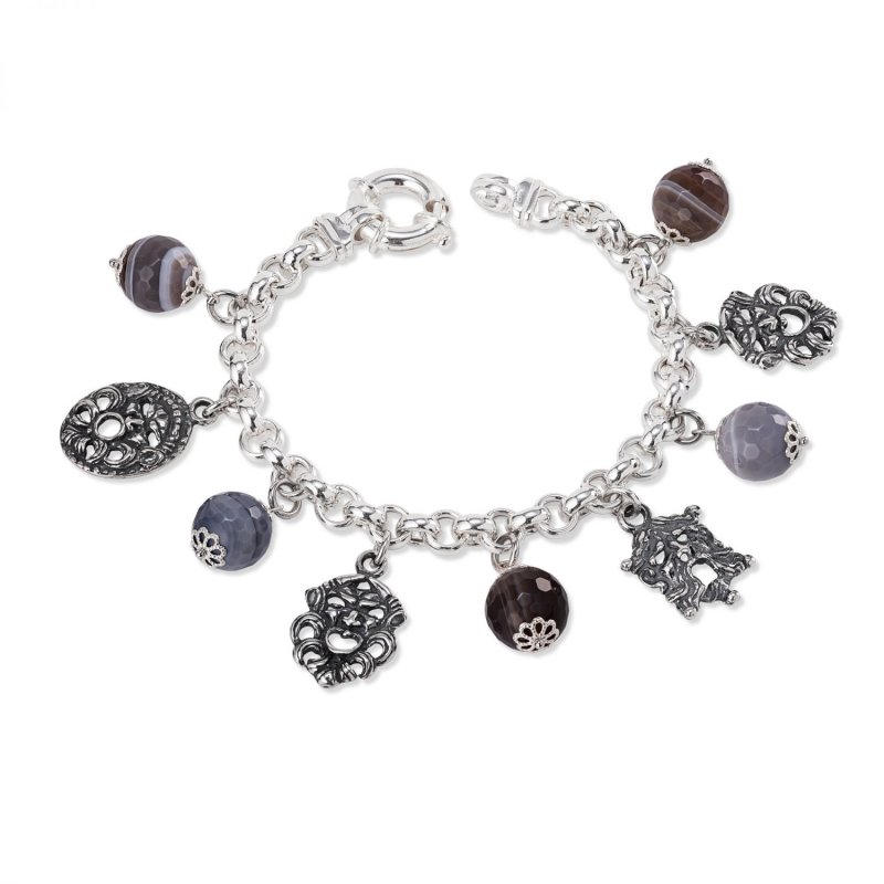 Gerardo Sacco - Bracciale Charm - Argento - Agata