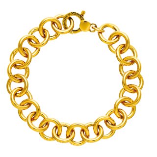 Giovanni Raspini - Bracciale Maglia Tonda - Argento Dorato
