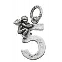 Giovanni Raspini - Charm "5" Con Angelo - Argento