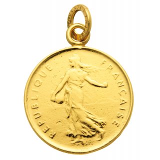 Giovanni Raspini - Charm Moneta - Argento Dorato