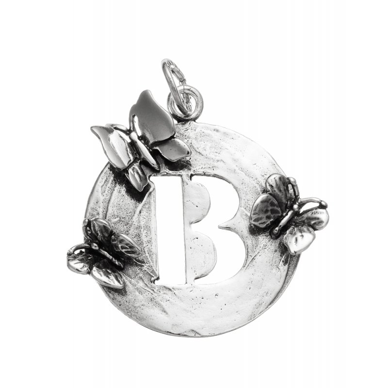 Giovanni Raspini - Lettera Farfalle 'B' - Argento