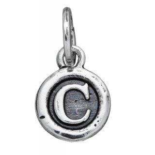 Giovanni Raspini - Charm Lettera Bottone 'C' - Argento