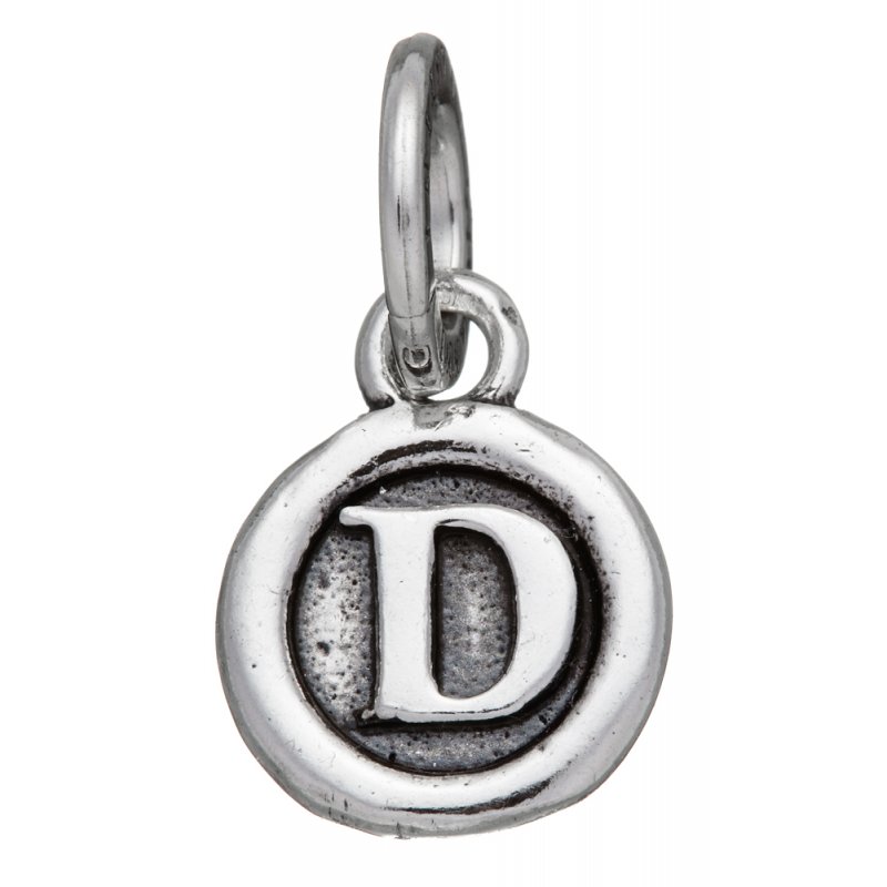Giovanni Raspini - Charm Lettera Bottone 'D' - Argento
