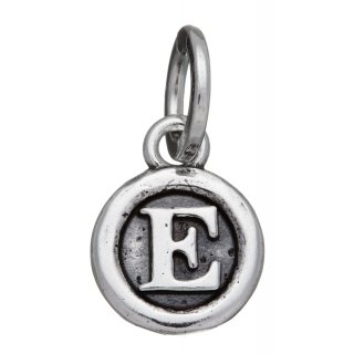 Giovanni Raspini - Charm Lettera Bottone 'E' - Argento