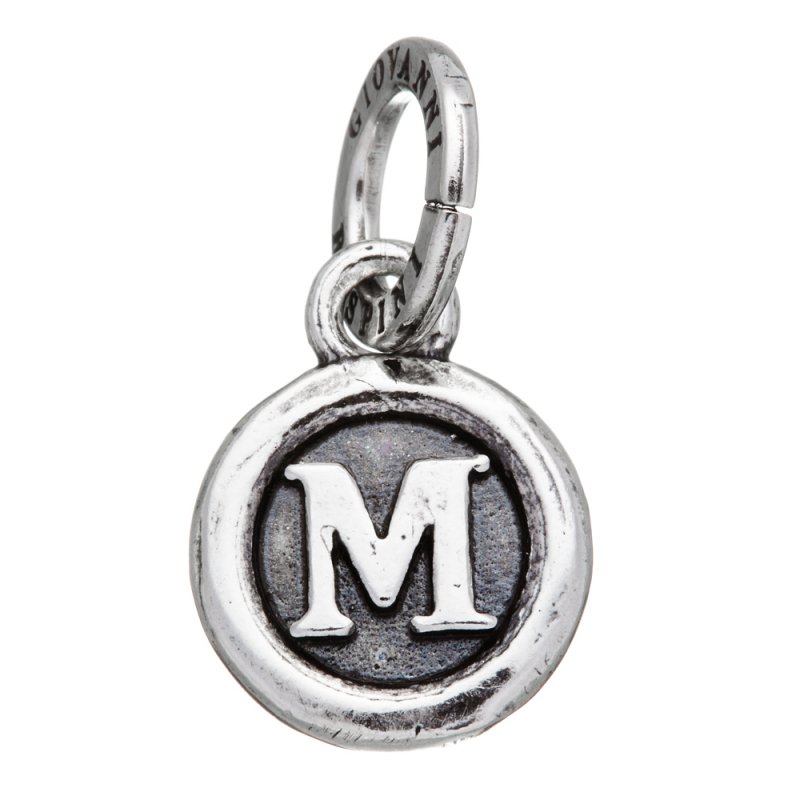 Giovanni Raspini - Charm Lettera Bottone 'M' - Argento