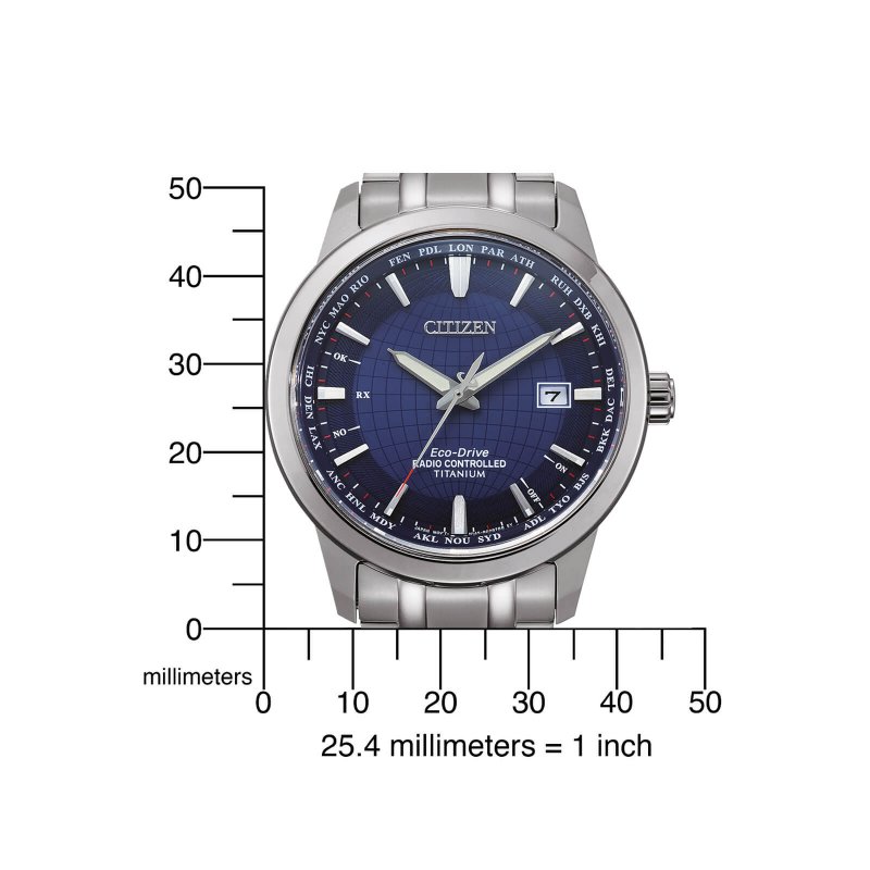 Citizen - Orologio Radiocontrollato Super Titanium - Uomo - Blu