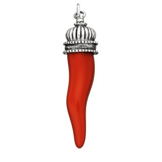 Giovanni Raspini - Charm Corno Rosso - Argento