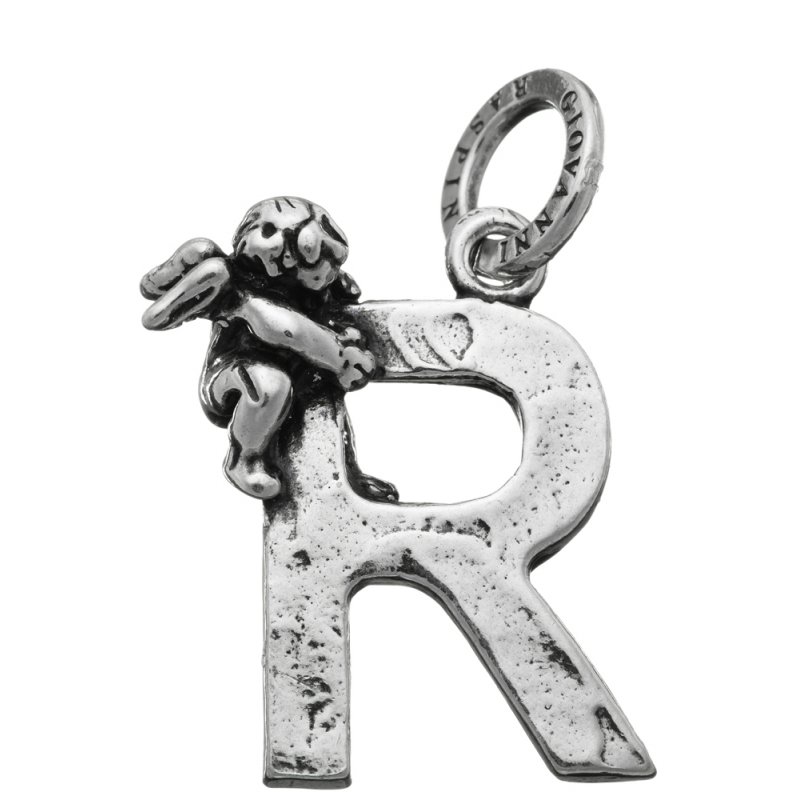 Giovanni Raspini - Charm "R" Con Angelo - Argento