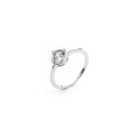 Anello in Argento con Zirconi Solitary