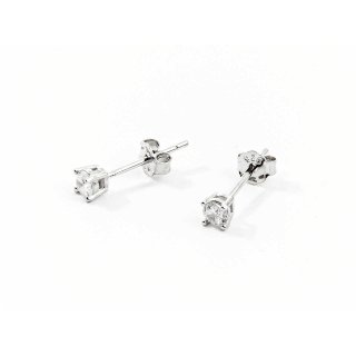 Orecchini realizzati in argento 925% con punti luce di zircone bianco.