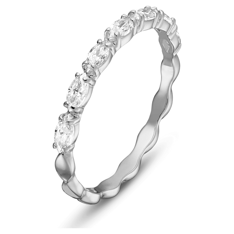 Swarovski - Anello Vittore Marquise - Cubic Zirconia - Rodio