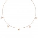 Collana in oro rosa 9 KT con diamante.