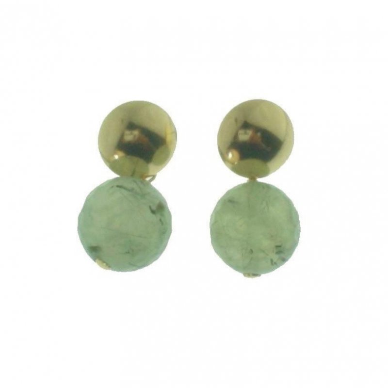 ORECCHINI PREHNITE RAJOLA  - 