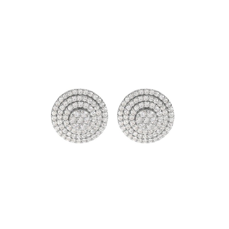 Orecchini in oro bianco con diamanti.