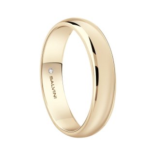 Fede Nuziale In Oro Giallo Con Diamante.