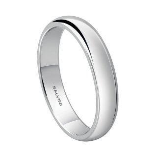 Fede Nuziale In Oro Bianco Con Diamante.