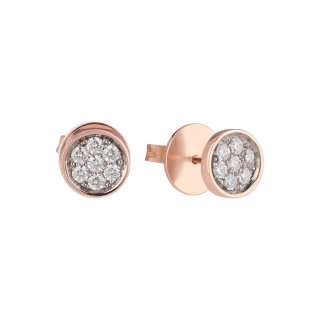 Chantecler - Orecchini A Lobo Paillettes - Oro Rosa - Diamanti