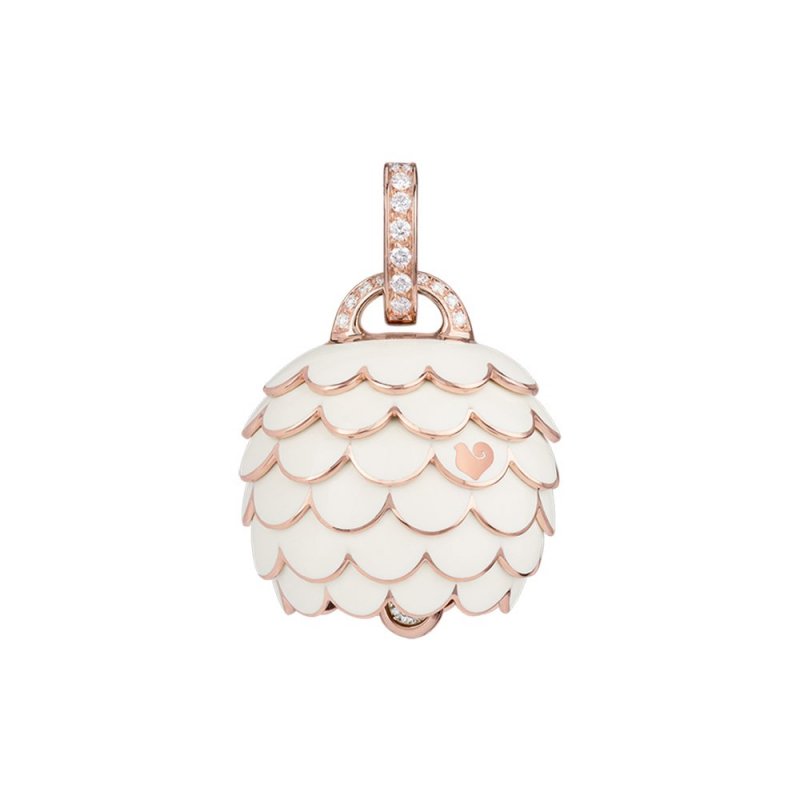 Chantecler - Ciondolo Campanella Paillettes - Oro Rosa - Diamanti