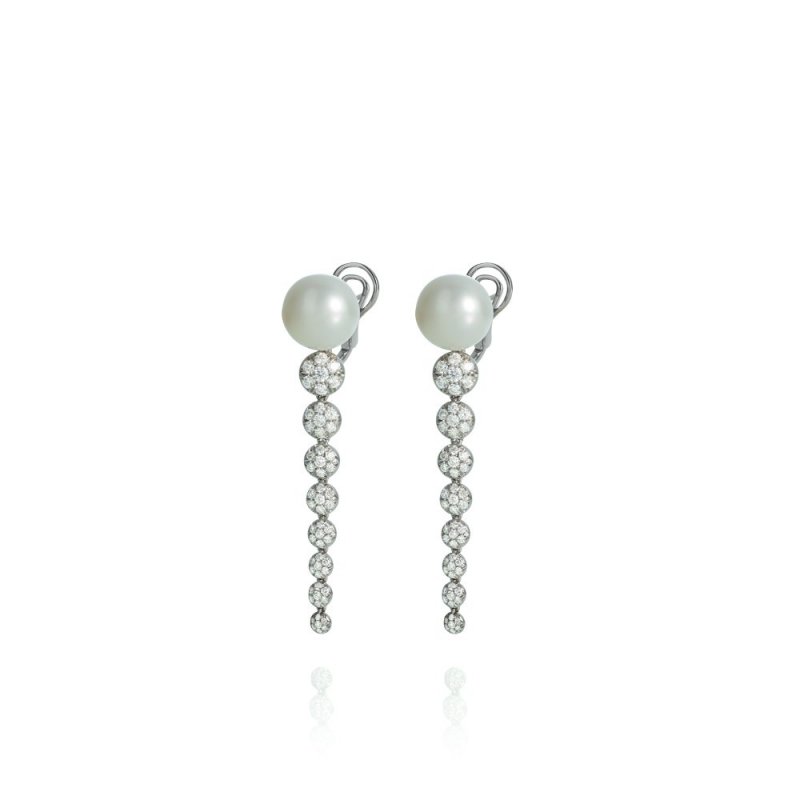 Chantecler - Orecchini Bon Bon - Oro Bianco - Diamanti
