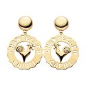 Chantecler - Orecchini Logo - Oro Giallo - Diamanti