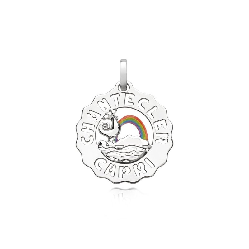 Chantecler - Ciondolo Logo Piccolo - Argento - Smalti Colorati