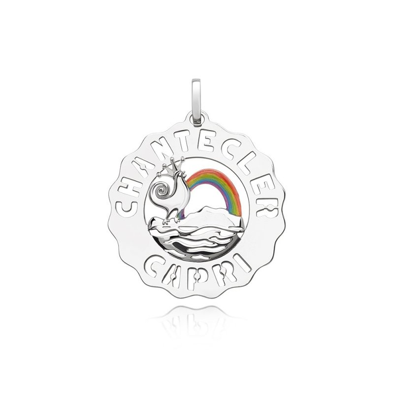Chantecler - Ciondolo Logo Grande - Argento - Smalti Colorati