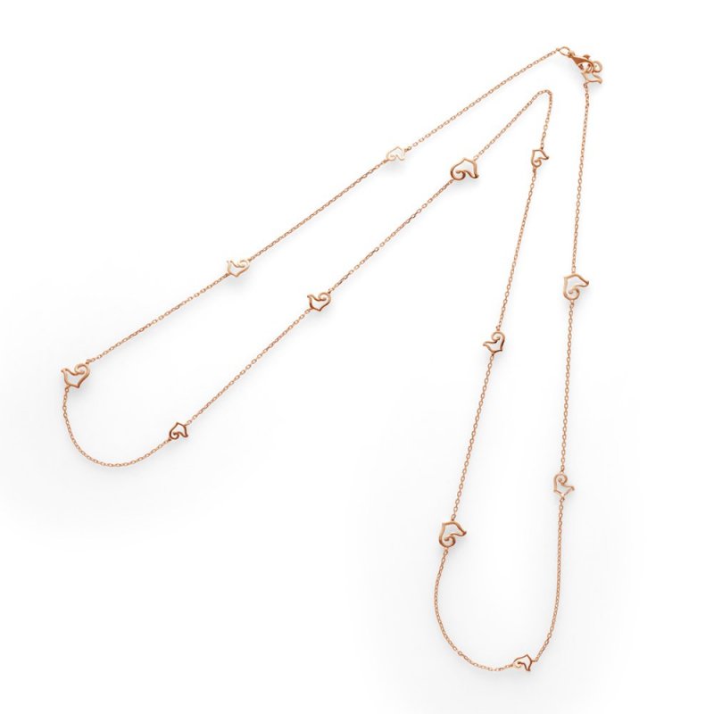 Chantecler - Collana In Oro Rosa 18Kt - 13 Galli - Oro 9,80 Gr
