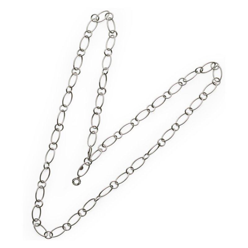 Chantecler - Collana 80 Cm In Argento - Maglie Ovali - Tonde
