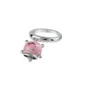 Chantecler - Anello Et Voilà - Argento - Smalto Rosa