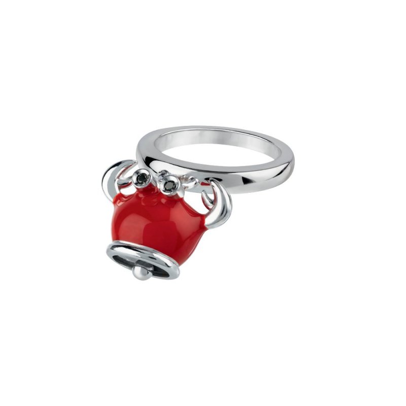 Chantecler - Anello Et Voilà - Argento - Smalto Rosso