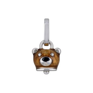 Chantecler - Ciondolo Campanella Micro Orso - Argento - Smalto