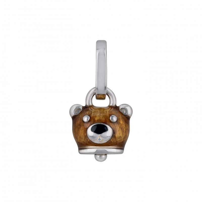 Chantecler - Ciondolo Campanella Micro Orso - Argento - Smalto