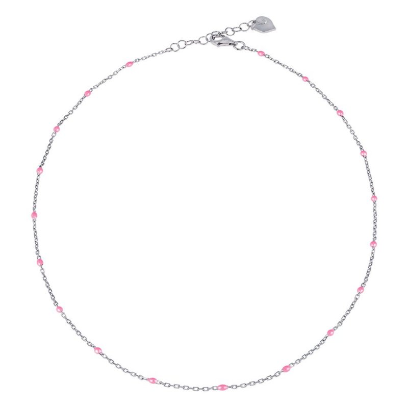 Chantecler - Catena Forzatina - Argento - Smalto Rosa