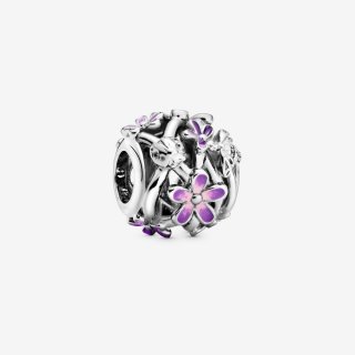 Charm Margherita Viola Con Lavorazione Openwork