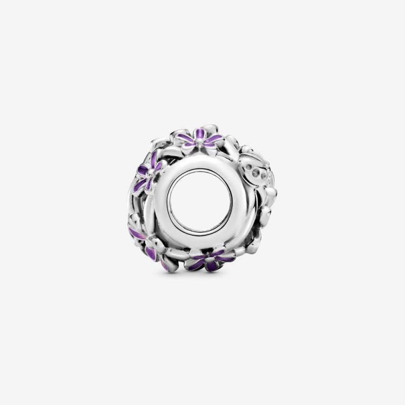 Charm Margherita Viola Con Lavorazione Openwork