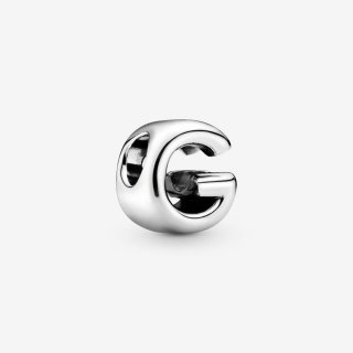Letter G Silver Charm
