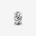 Knotted Hearts Silver Clip